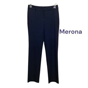 MERONA NAVY SLACKS SIZE 6 WITH 32” INSEAM GENTLY WORN